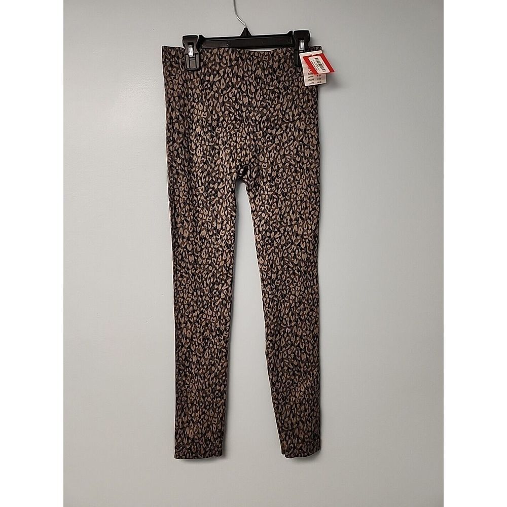 Spanx‎ Mini Leopard Look At Me Now Legging Womens M Stretch Pant New